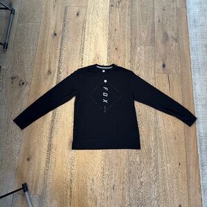 Fox Racing Cotton Men's Medium Black T shirt long sleeve